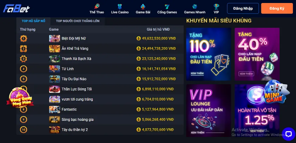 Các chương trình đối tác ceo666 win